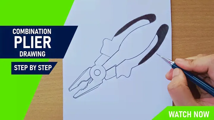 combination plier drawing || how to draw a combination plier step by step || plier drawing
