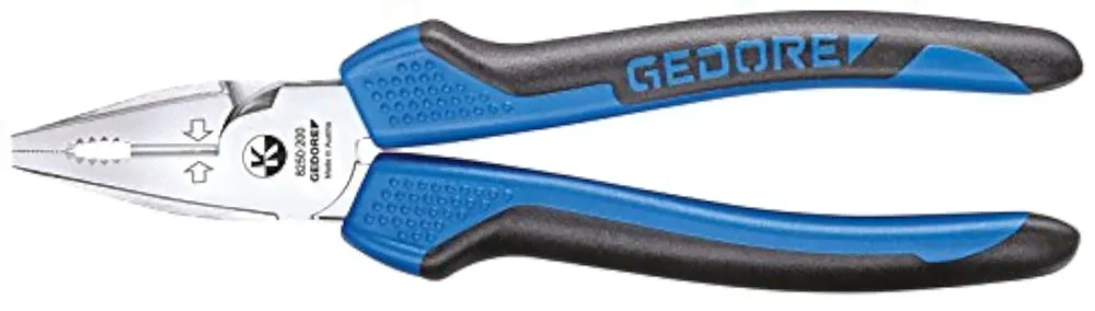 Пассатижи универсальные GEDORE 8250-200 JC Kraft-Kombinationszange 200 mm, 2-Komponentengriff