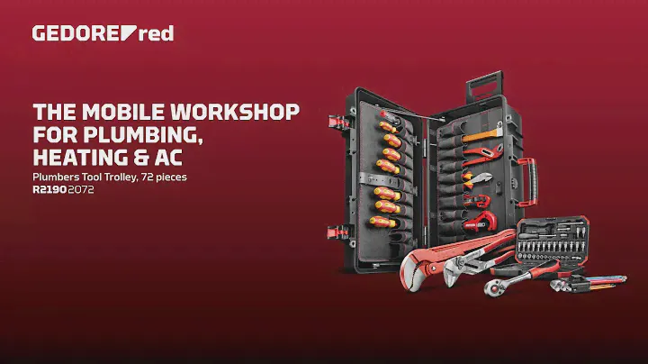 New mobile concept for #sanitary professionals: GEDORE red Plumbers Tool Trolley R21902072